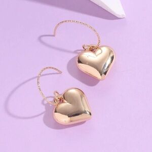 18k Gold tone heart ❤️ earrings ✨​​